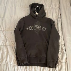 GREY DESIGN HOODIE - SIZE S - GREY